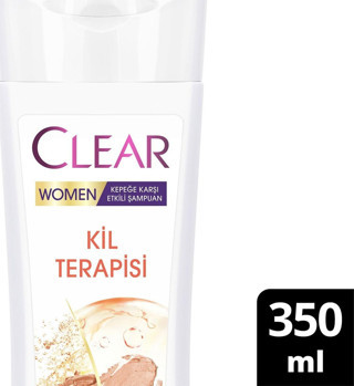 Clear Women Kepeğe Karşı Etkili Şampuan Kil Terapisi 350 Ml