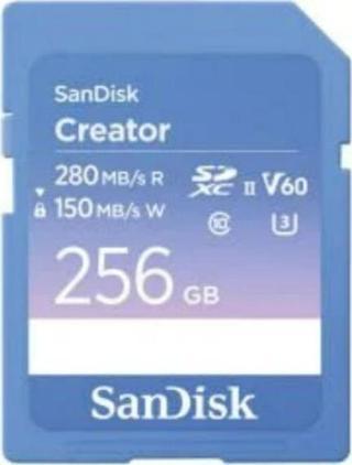 SanDisk Creator 256GB SDSDXEP-256G-GNCIS 280MB/s UHS-II SDXC 6K-4K UHD V60 Hafıza Kartı