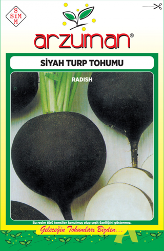 SİYAH TURP TOHUMU 25 GR ORT 2250 AD TOHUM