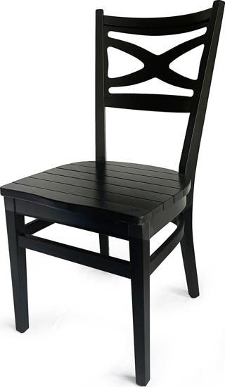 Mezmob Masif Ahşap Mutfak Sandalyesi Siyah