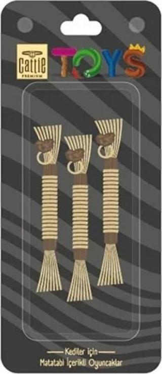 CATTİE MATATABİ İÇERİKLİ KEDİ OYUNCAĞI KAPLAMALI ÇUBUK 12CM 6LI