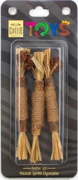 CATTİE MATATABİ İÇERİKLİ KEDİ OYUNCAĞI PÜSKÜLLÜ ÇUBUK 3LÜ