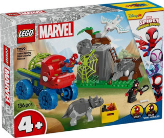 11199 Lego Marvel Spidey-Spidey Ekibi Dinozor Kamyonlu Kurtarma 136 parça +4 yaş