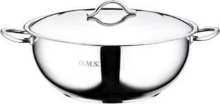 Oms 2006 Silver Çelik Basık Tencere 30 x 10 cm