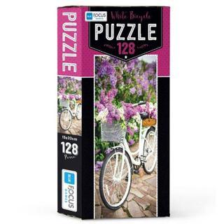 Blue Focus White Bicycle 128 Parça Puzzle BF202