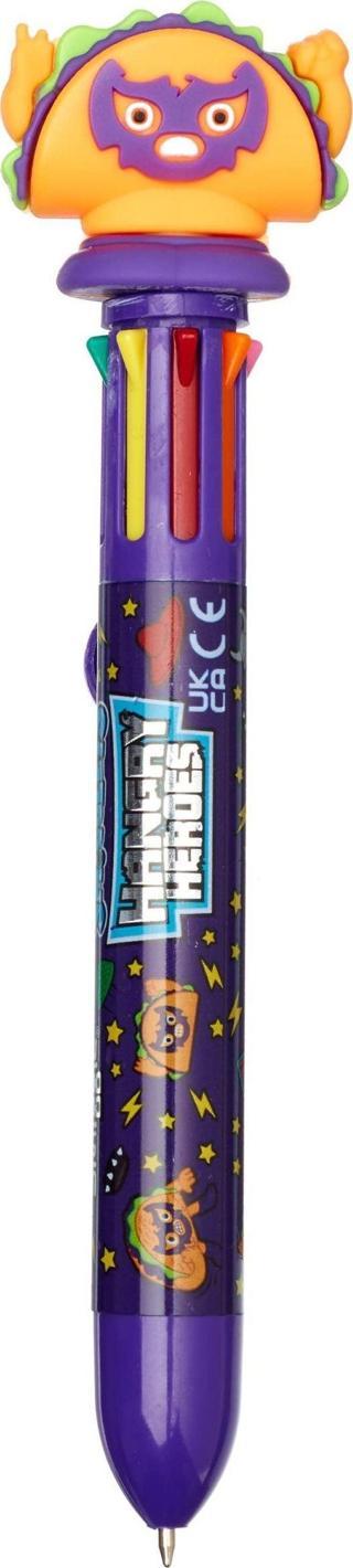 Smiggle - Hangry Heroes 8 Renkli Gökkuşağı Tükenmez Kalemi
