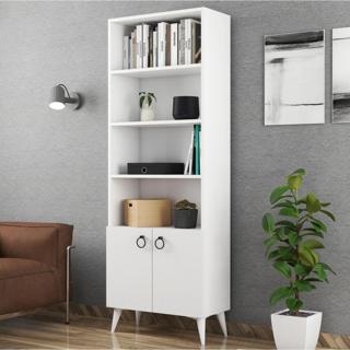 Ferniso Mobilya 2 Kapaklı Kitaplık Beyaz
