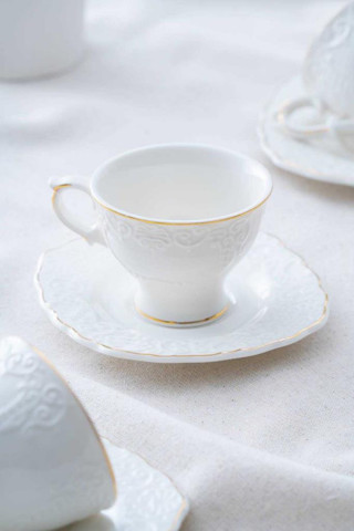 Acar SYT-06058 Angela Gold 6lı Kahve Fincan Takımı