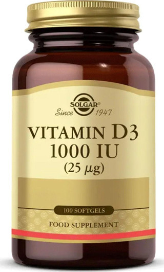 Vitamin D3 1000 Iu Kapsül 100 Yumuşak Jelatin Kapsül