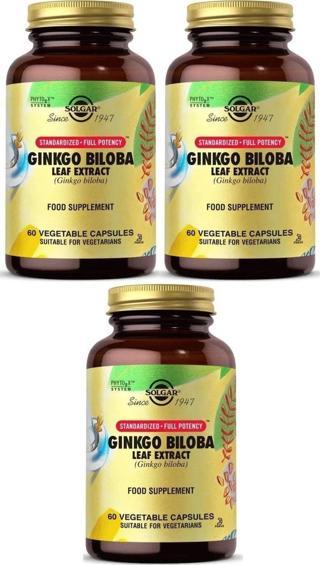 Ginkgo Biloba Leaf Extract 60 Kapsül 3 Adet