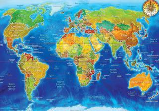 Ks Puzzle KS Games World Political Map 1500 Parça Puzzle