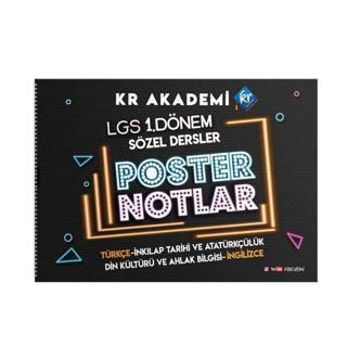 LGS 1. Dönem Sözel Bölüm Poster Notlar - Kolektif  - KR Akademi