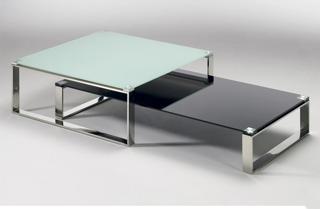 Hitit Dekorasyon Tango Ikili Paslanmaz Metal / Cam Renkli Orta Sehpa