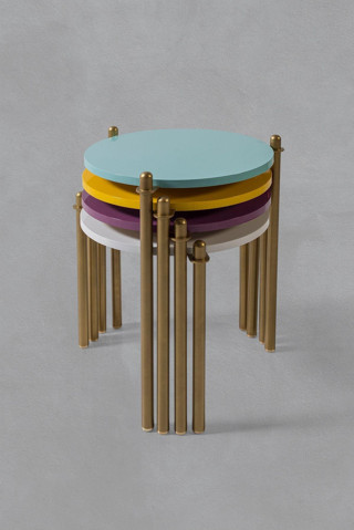 Veys Sehpa 4 Lü Flora Zigon Sehpa