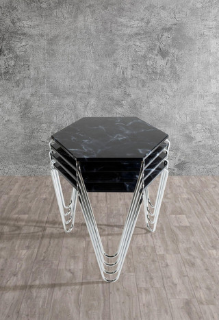 Veys Sehpa 4 Lü Piramit Zigon Sehpa