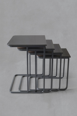 Veys Sehpa Füme Ayak  - Statik Vegas Zigon Sehpa  - Antrasit