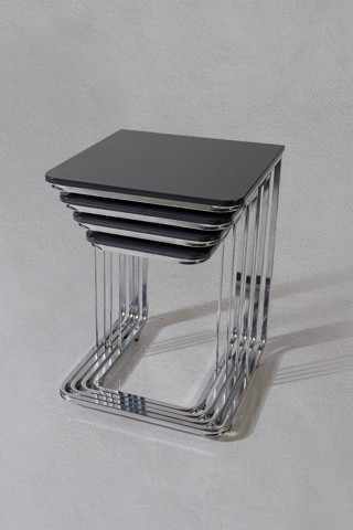 Veys Sehpa 4 Lü Vegas Zigon Sehpa - Füme