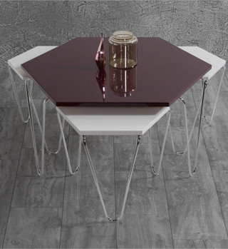 Veys Sehpa Piramit Orta Sehpa - Zigon Sehpa ( Set Takım )