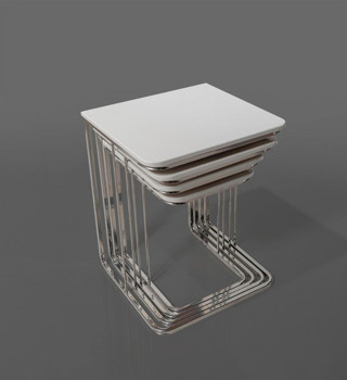 Veys Sehpa Veys Vegas Zigon Sehpa - - Beyaz- Tekerleksiz