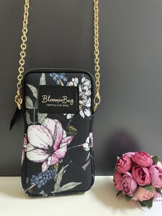 BloominBag Black Cherries Çiçekli Cep Telefon Çantası