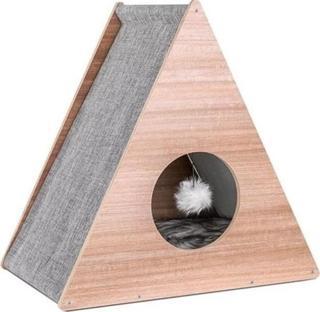 Reyo Pet Üçgen Kedi Tırmalama ve Oyun Evi