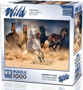 Ks Games 1000 Parça Vahşi Koşan Atlar Puzzle - Sally Curtis