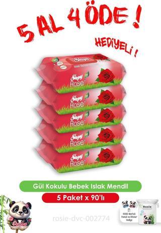 5 Al 4 Öde Gül Kokulu Bebek Islak Havlusu 90'lı ve Rosie