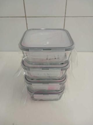 Lav Fresco Cam Kilitli Saklama Kabı 4’Lü Set 1150Cc Kare (Frs-249)