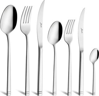 Jumbo 2005 84 Parça 12 Kişilik Çelik Çatal Kaşık Bıçak Seti