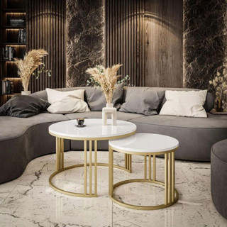 EDMONDA EVAKSESUAR BELLA GOLD İKİLİ ORTA SEHPA