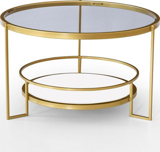 EDMONDA EVAKSESUAR FİESTA GOLD ORTA SEHPA ŞEFFAF CAM