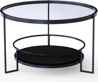 EDMONDA EVAKSESUAR FİESTA SİYAH ORTA SEHPA ŞEFFAF CAM