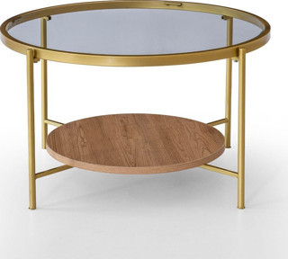 EDMONDA EVAKSESUAR Oslo Gold Orta Sehpa Şeffaf Cam