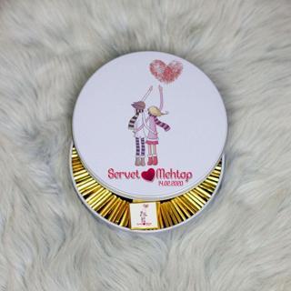 Hediyelen Sevgiliye En Güzel Hediye Metal Kutuda Çikolata 100 Adet 006