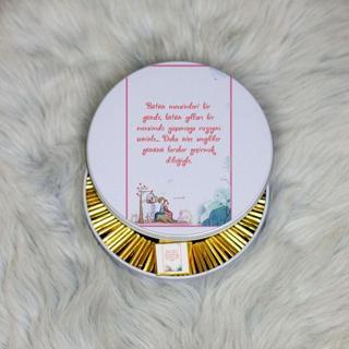 Hediyelen En Güzel Sevgili Hediyesi Metal Kutuda Çikolata 100 Adet 011