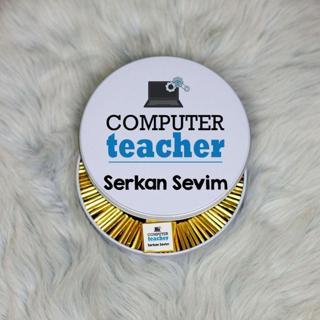 Hediyelen Computer Teacher Metal Kutuda Çikolata 100 Adet