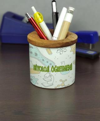 Hediyelen Biyoloji Öğretmeni Seramik Kalemlik
