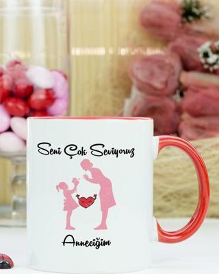 Hediyelen Anneler Günü Hediyesi Kupa Bardak Kırmızı