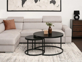 EDMONDA EVAKSESUAR SİTİL 2Lİ ORTA SEHPA YUVARLAK SEHPA