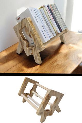 Next Craft Kitaplık Dekoratif Masa Üstü Kitaplık Ofis Ve Ev İçin Doğal Fırınlanmış Ağaç Raf