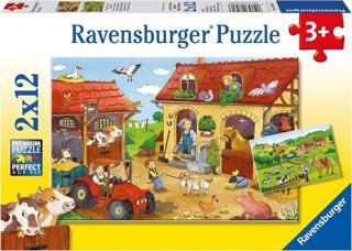 Ravensburger Çiftlikte Çalışmak - 12X2p Puzzle 75607
