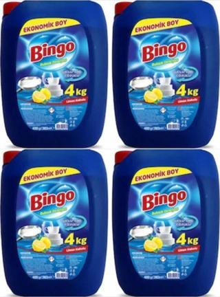 Bingo Bulaşık Deterjanı 4 Kg 4 Adet