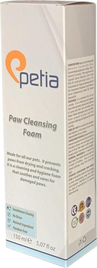Petia Paw Cleansing Foam Doğal Kedi Köpek Pati Temizleme Köpüğü 150 ml