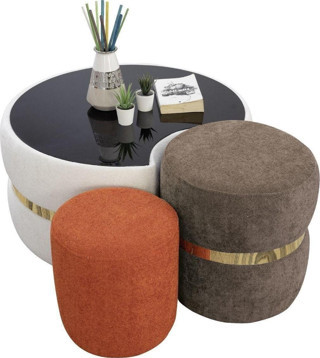 Mobilya Bazarı Trio Üçlü Puf Sehpa