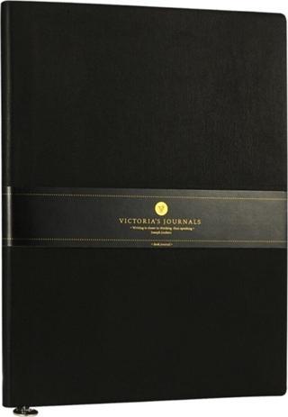 Victorias Journals Smyth Classic Defter Çizgili Siyah 14,8x21