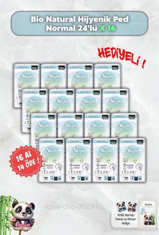16 AL 14 ÖDE Hijyenik Ped Normal 24'lü Sleepy Bio Natural ve Rosie