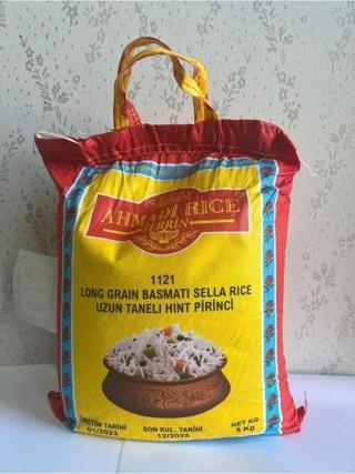 Ahmadi zerrin Rice 1121 uzun iri taneli basmati hint sella pirinci 5 kg