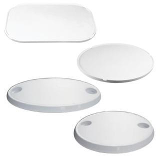 Nuova Rade Table Top Oval w/2 Glassholders, 450x760mm, ASA White