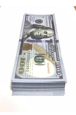 100 Adet 100 Dolar Geçersiz Sahte Düğün Parası Oyun Parası 100x100 Dolar
