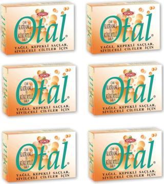 Otacı Otal Çam Katranlı Ve Kükürtlü Sabun 80 Gr 6 Adet-Yağlı Kepekli Saçlar Ve Sivilceli Ciltler Için